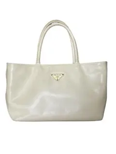 プラダ　トートバッグ　サフィアーノ　アイボリー　百貨店購入品　PRADA 白