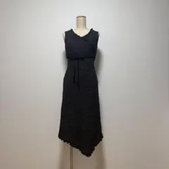 Petit Poudre ヤマダヤ フリル リボン ツイード ワンピース 9号