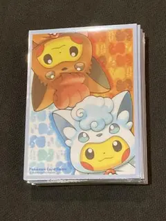 【中古品/60枚】アローラロコン＆ロコン ポンチョピカチュウ スリーブ ポケカ