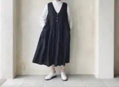 nest Robe ネストローブ リネンタックノースリーブ2way ワンピース