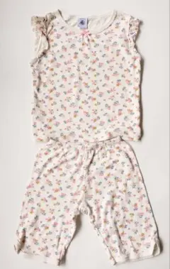 PETIT BATEAU プチバトー　キッズ パジャマ 花柄 フリル 95cmのサムネイル