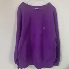 90's Champion リバースウィーブ 刺繍タグ スウェット古着 パープル