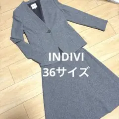 INDIVI グレー スカートセットアップ