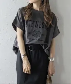 【超美品】刺繍ピグメントスウェットTシャツ