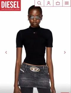 新品DIESEL M-Anaheim ディーゼル リブニット半袖Tシャツトップス DIESEL ディーゼル dロゴ リブニットTシャツ M 希少 - メルカリ