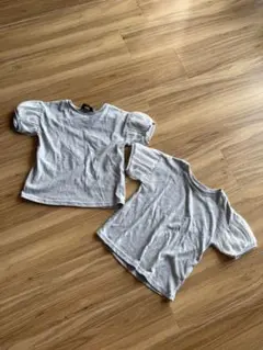 キッズ Tシャツ 肩フリル 110cm 2枚セット