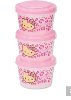 日焼けキティ ジョイント式 保存容器 タッパー アベイル ピンク ヒョウ