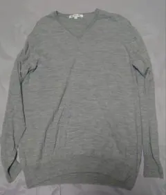 green label relaxing Vネックニット グレー L