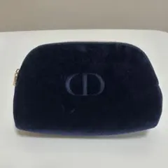 Dior ネイビー ベルベット ノベルティ ポーチ