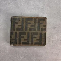 FENDI Zucca Canvas Leather Bifold Wallet