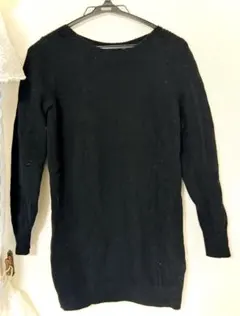 ユニクロ　UNIQLO 長袖　セーター　チュニック　　ブラック　ネイビー　L