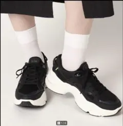 エスペランサ／ムーンスター　ブルームーンレースアップ厚底スニーカー　23.5EE