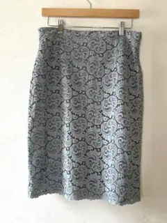 ZARA BASICレディース花柄レーススカート Lサイズ　エレガント