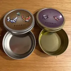 ポケモン　缶　ドット柄　ジョウト　カントー　ミュウ　ミュウツー　セレビィ