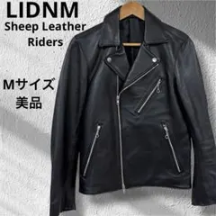LIDNM シープレザー ダブルライダース 羊革 M 美品