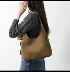 美品 希少 COACH コーチ ホーボー ワンショルダーバッグ スウェード 茶 美品 希少 COACH コーチ ホーボー ワンショルダーバッグ スウェード 茶