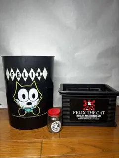当時物 フィリックス ゴミ箱 コンテナカゴ ガラス瓶 3点セット レトロ雑貨 当時物 フィリックス ゴミ箱 コンテナカゴ ガラス瓶 3点セット レトロ