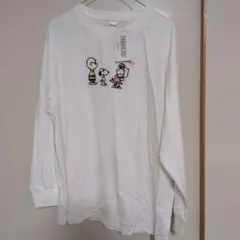PEANUTS レディース 長袖ロングTシャツ ホワイト