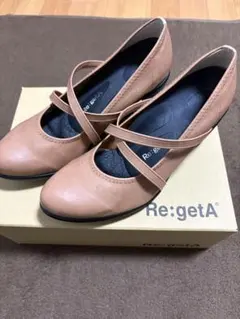 Re:getA ブラウン ハイヒール・パンプス　Lサイズ