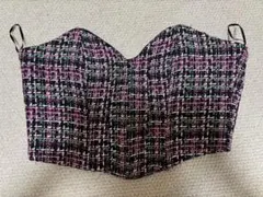 ZARA コルセットスタイル ビスチェ S ツイード