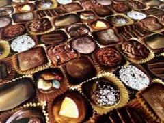 KOKKA♡廃盤♡chocolate♡アソートチョコ♡黒♡生地幅×50cmぐらい