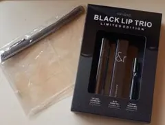 【新品未使用】ロムアンド　ブラックリップトリオ　クリアポーチ付き