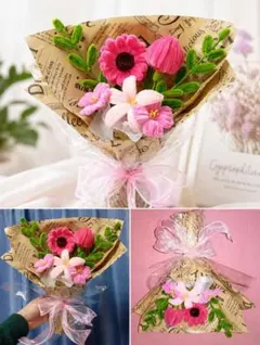 【母の日・特別ギフト期間限定セール】ハンドメイドカラフルな花のブーケ
