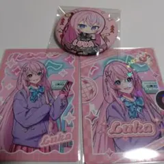 プロセカ メロパレ 巡音ルカ　トレカ　ノーマル　レア　セカライ　缶バッジ