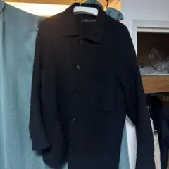 UNIQLO 2021aw＋J ウールブレンドオーバーサイズシャツジャケット黒L