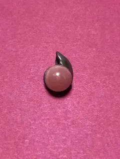 パワーストーン天然石ローズクオーツ　シルバー製 葉デザインネックレストップ