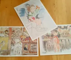 千と千尋の神隠し ハガキ　ポストカード　ジブリ映画　3枚セット