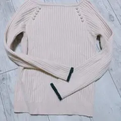 tocco ピンク リブ編みニット