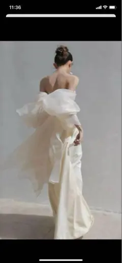 エレガント ホワイト ウェディングドレス