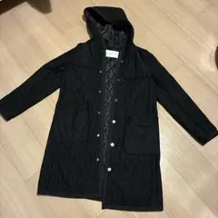 LAPINE ROUGE ダウンコートサイズ48 濃紺チェック柄 ベルト付き - メルカリ
