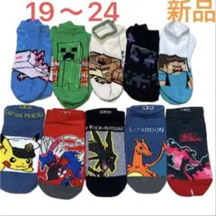 ポケモン+マインクラフト子供靴下10足