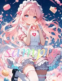 c294 かわいい イラスト アニメ A4ポスター