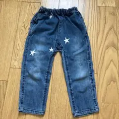デニムダンガリー 星刺繍デニムパンツ 110