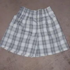 チェック柄　キュロットスカート