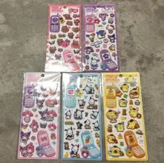 平成はっぴーフォン シール 5点セット④ 正規品 サンリオ