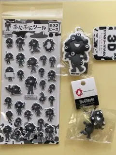 EXPO2025 黒ミャクぷにぷにシール　PVC&3Dラバーマスコットのセット