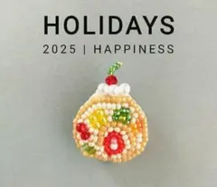 ❦美味しそうな♬フルーツロールケーキ　ビーズ刺繍ブローチ❦
