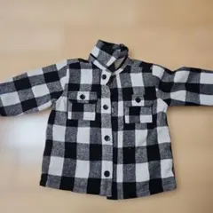 黒と白のチェック柄ジャケット