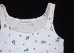 HOMES' UNDERWEARホームズアンダーウエァコットンタンクトップ小花青