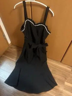 evelyn ジャンパースカート パール ブラック
