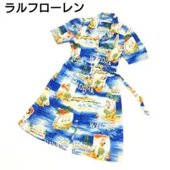 ラルフローレン ヴィンテージ リゾート柄 ワンピース Mサイズ アロハ レトロ