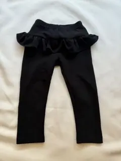 韓国子供服　Marron フリル付き黒レギンス M90-100