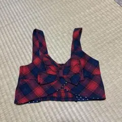 チェック柄ビスチェ 110cm