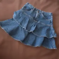 エニィファム デニム フリルスカート 140cm