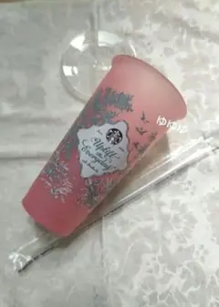 スタバ ミステリーカラーチェンジングリユーザブルコールドカップ ピンク 赤