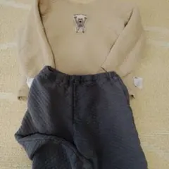 ユニクロ　キルトパジャマ　100 くま柄